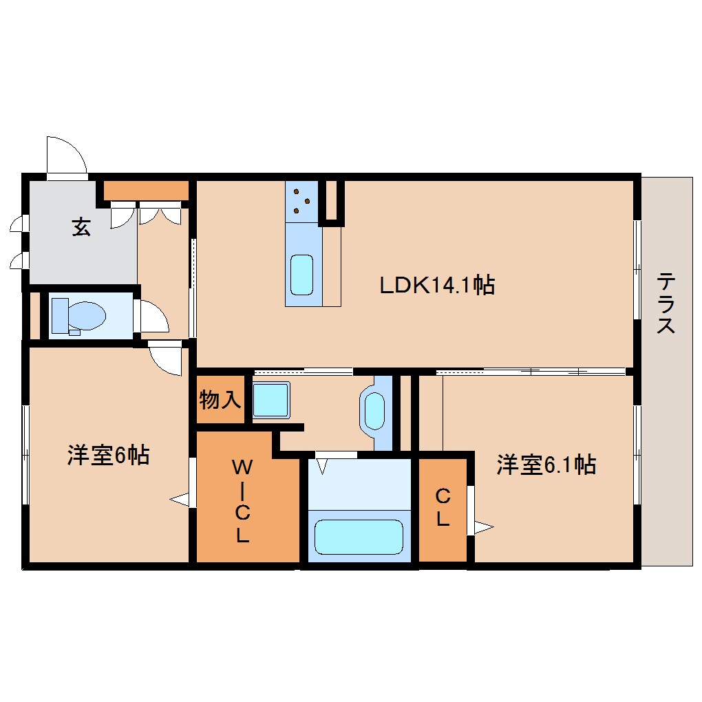 新大宮駅 徒歩20分 1階の物件間取画像