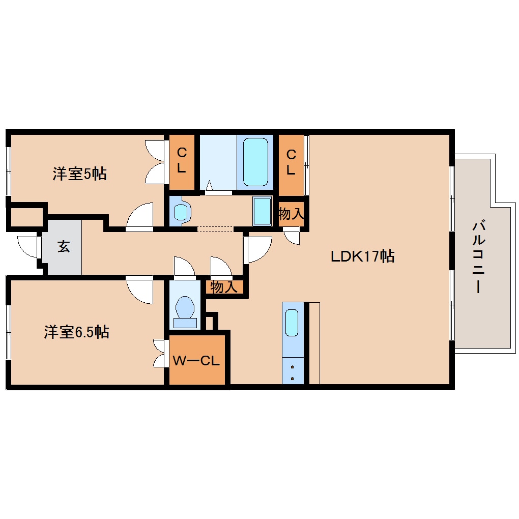 高の原駅 バス15分  州見台7丁目東下車：停歩5分 2階の物件間取画像