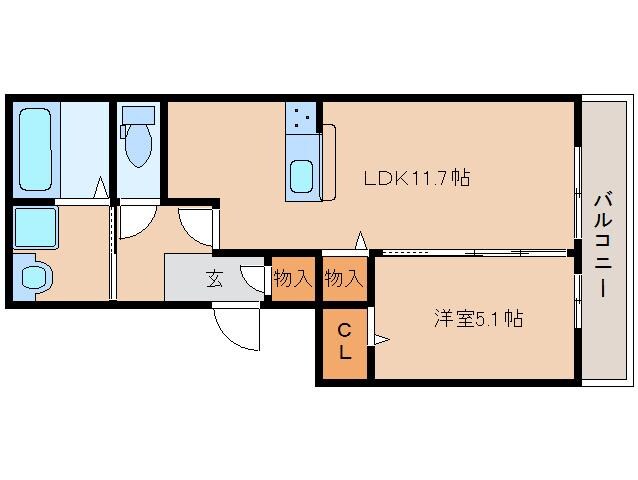 奈良駅 徒歩14分 2階の物件間取画像