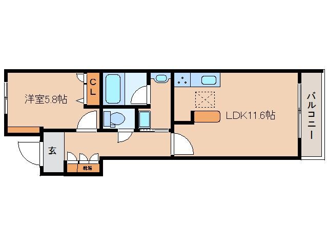 奈良駅 徒歩6分 1階の物件間取画像