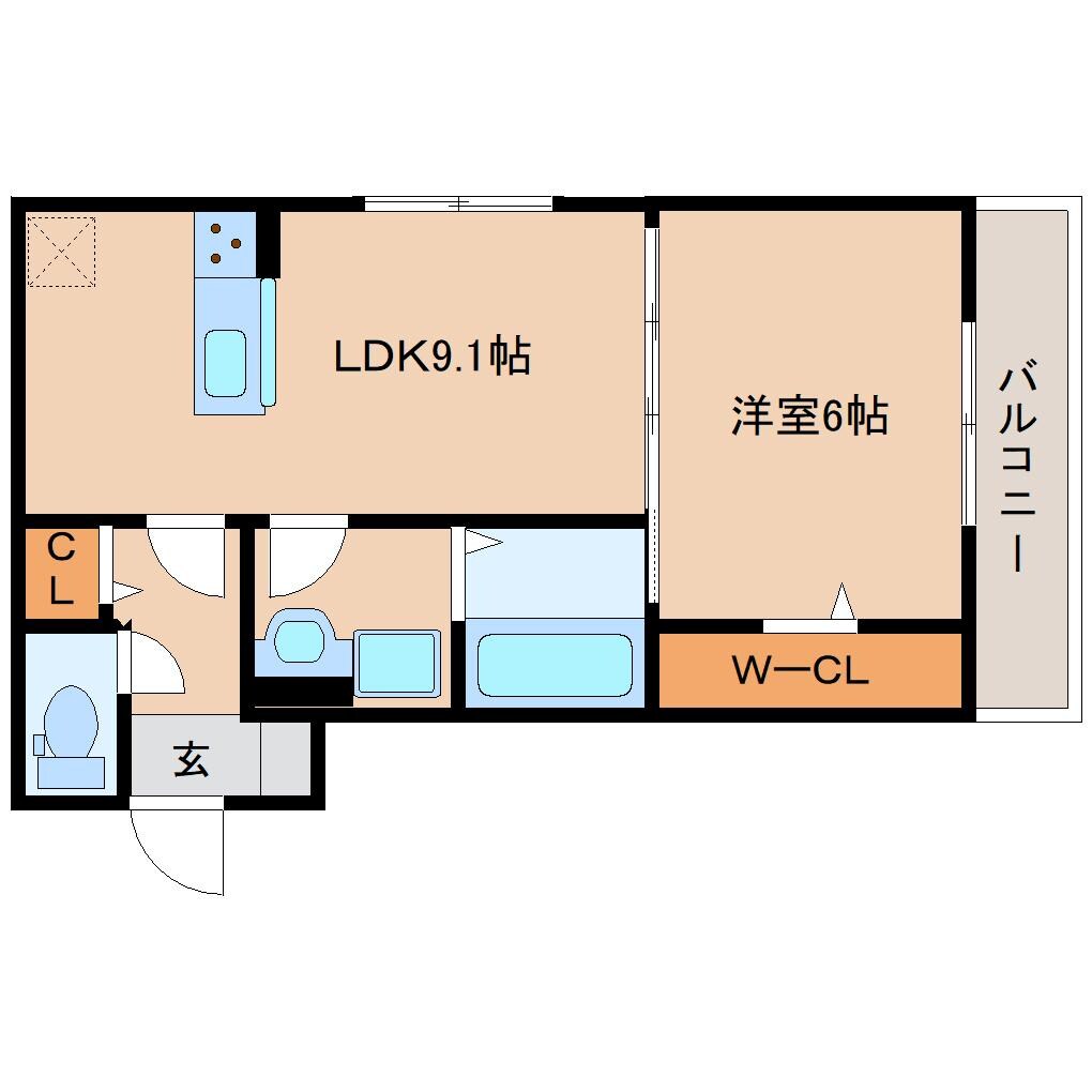 新大宮駅 徒歩5分 2階の物件間取画像