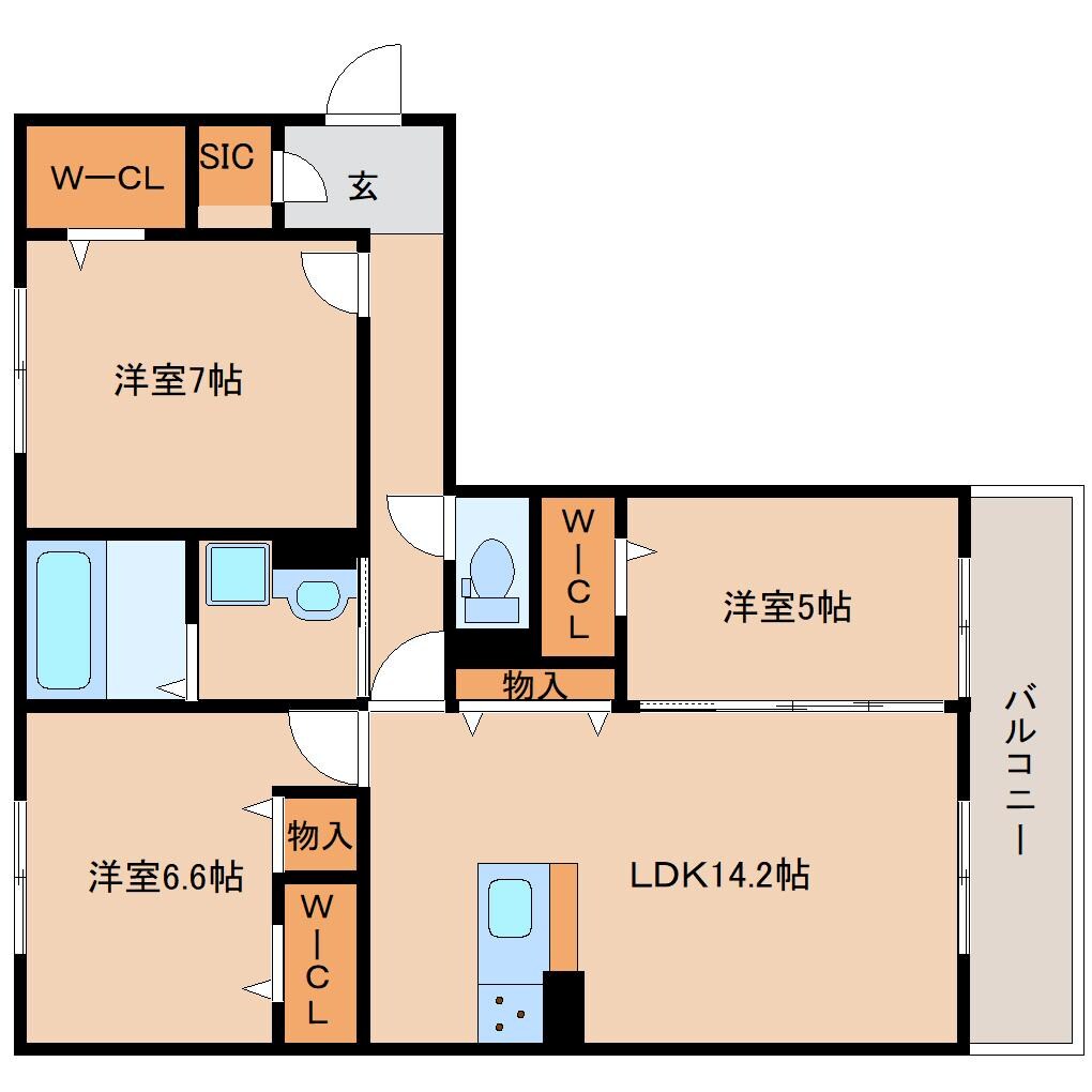 奈良駅 徒歩19分 1階の物件間取画像