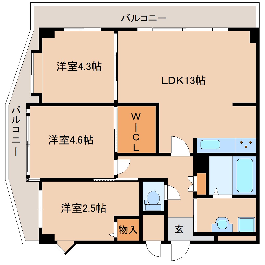 新大宮駅 徒歩7分 4階の物件間取画像