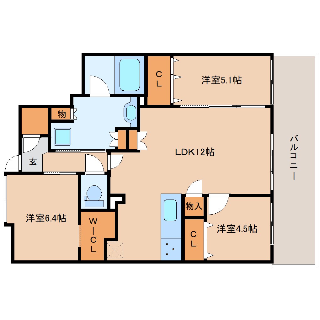 奈良県奈良市大宮町2丁目マンション 5階の物件間取画像