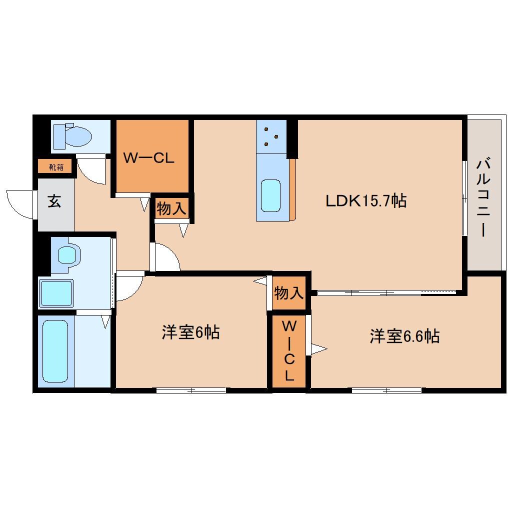奈良駅 徒歩9分 3階の物件間取画像