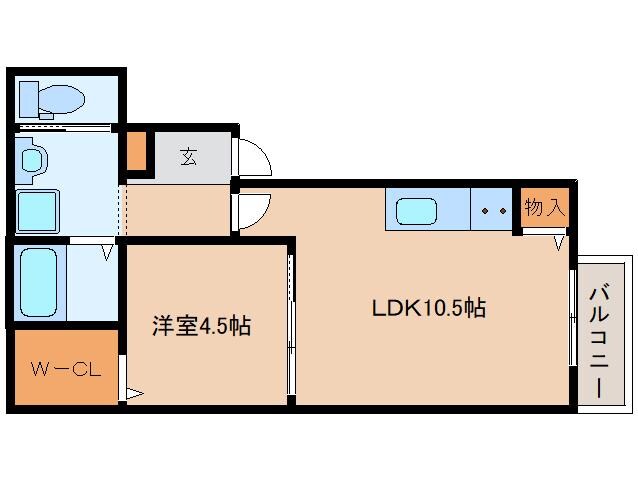 近鉄奈良駅 徒歩20分 3階の物件間取画像