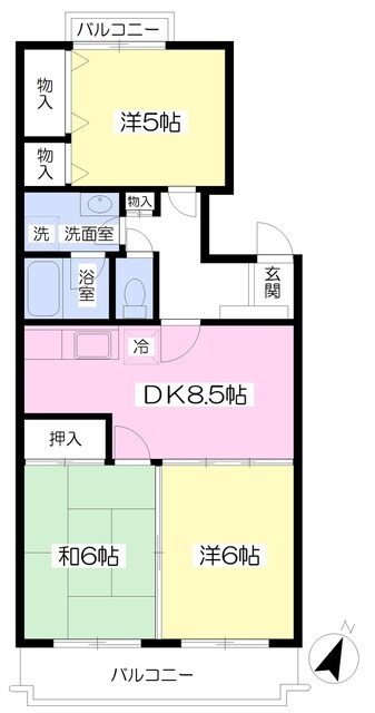 グリンレーブ富士見台の物件間取画像