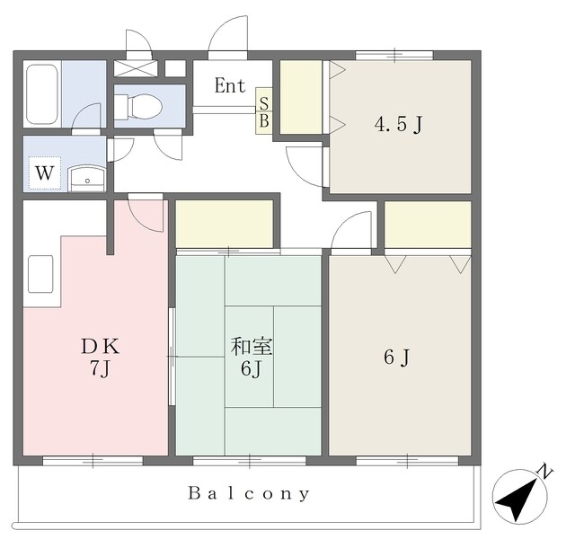 リバーサイドフラットの物件間取画像