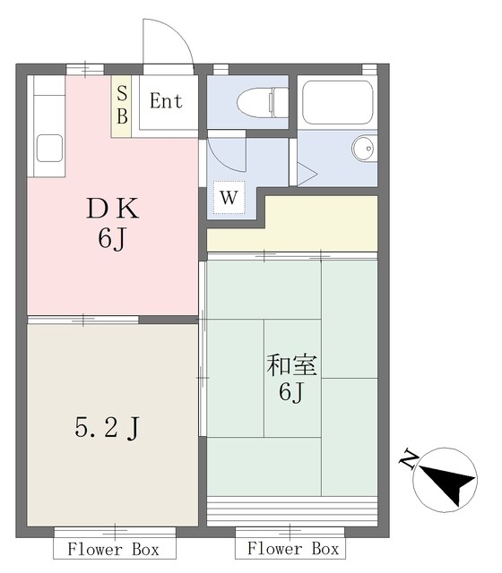 コーポ浜田の物件間取画像
