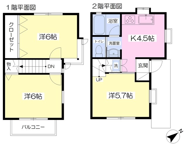 クリフサイドテラスＢの物件間取画像
