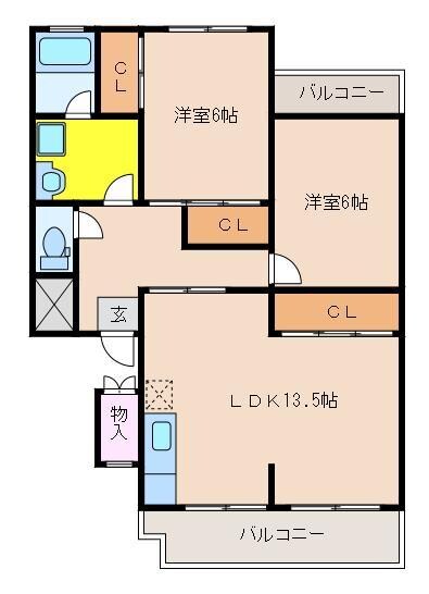 リベーラガーデンⅠの物件間取画像