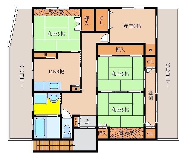 第2中村西貸家の物件間取画像