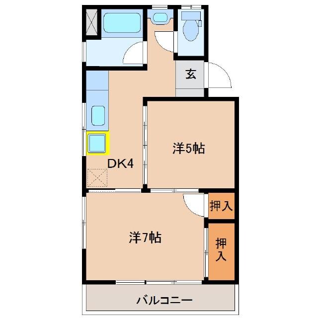 シティハイツ三重野の物件間取画像