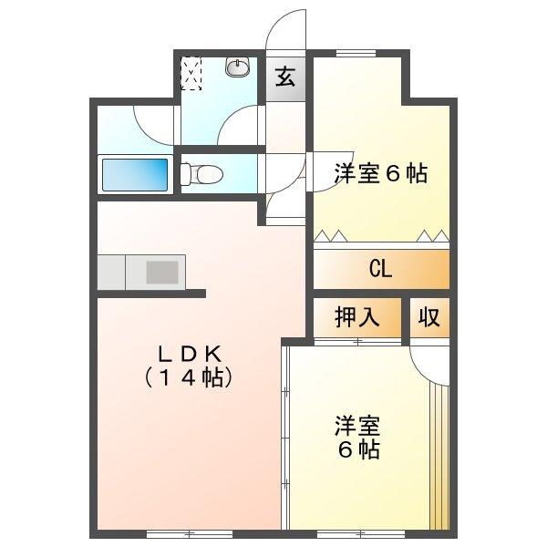 シャルムメゾン柚木の物件間取画像