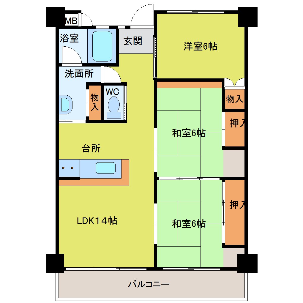 物件間取画像