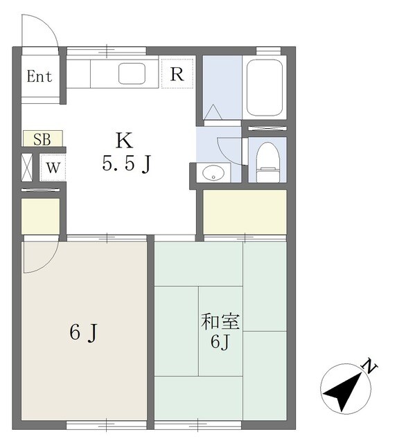 和田町駅 徒歩5分 1階の物件間取画像