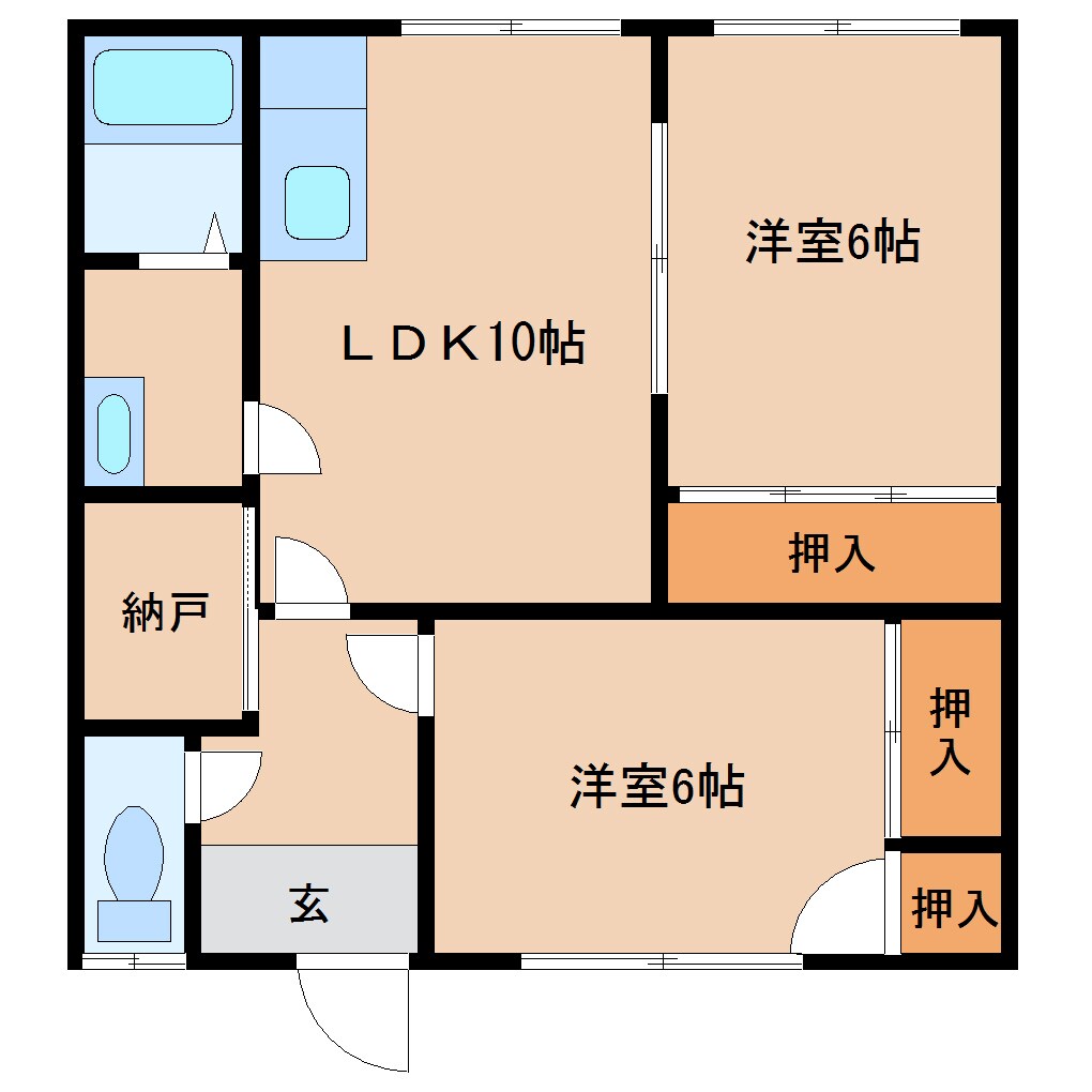 北新ハイツⅡの物件間取画像