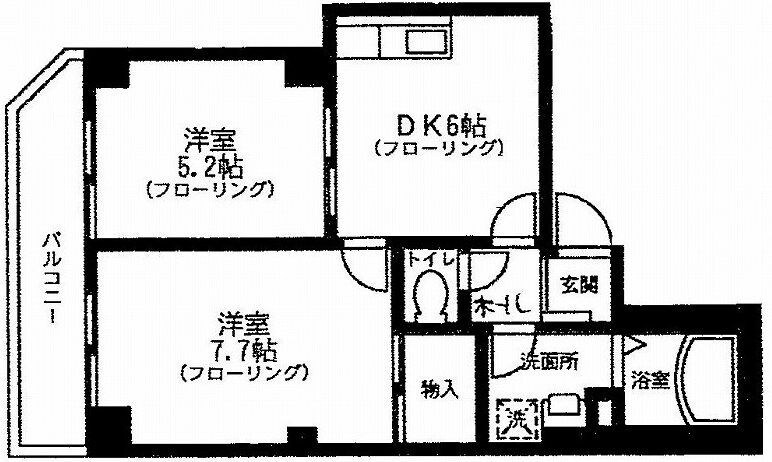 二子玉川駅 徒歩15分 4階の物件間取画像