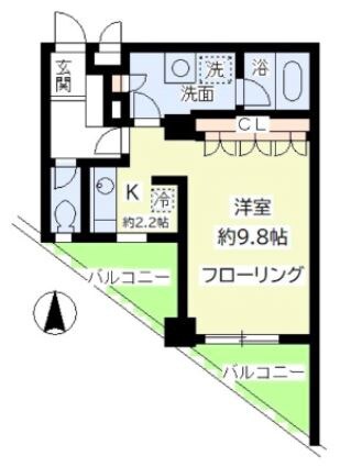 エルカスティージョムサシの物件間取画像