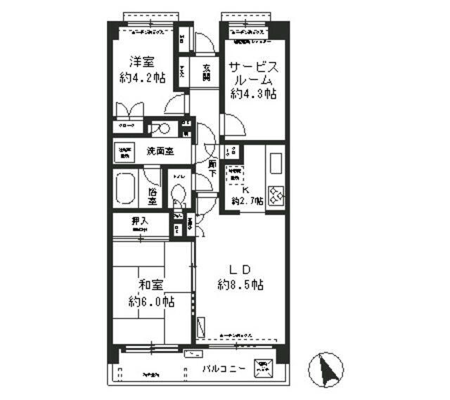 三軒茶屋駅 徒歩15分 3階の物件間取画像