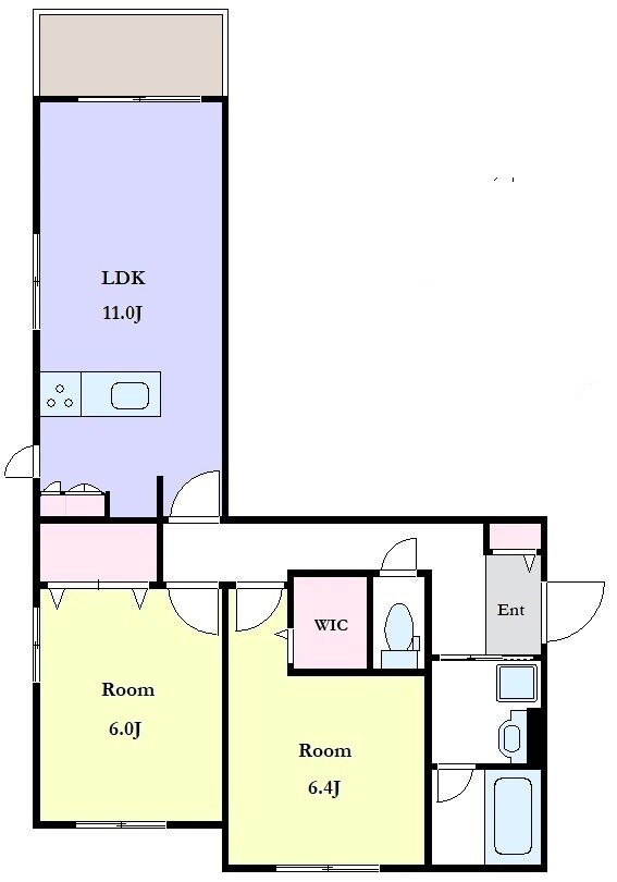 ｍａｎｏｉｒ　ｙｕｋｉｇａｙａの物件間取画像
