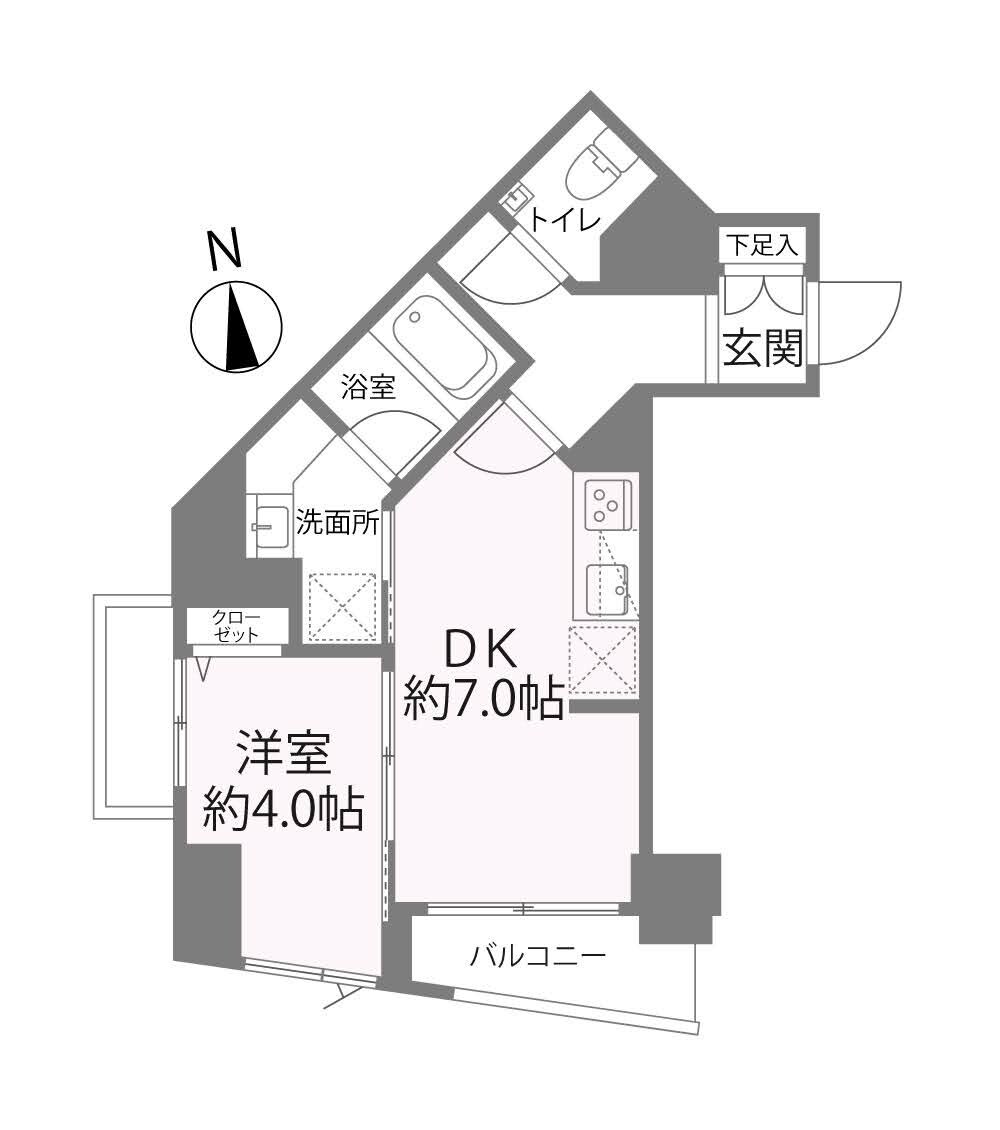 等々力駅 徒歩2分 4階の物件間取画像