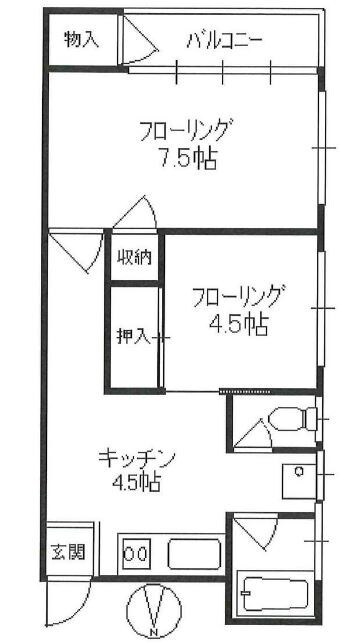 三軒茶屋駅 徒歩8分 3階の物件間取画像