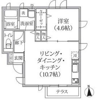 奥沢駅 徒歩9分 1階の物件間取画像