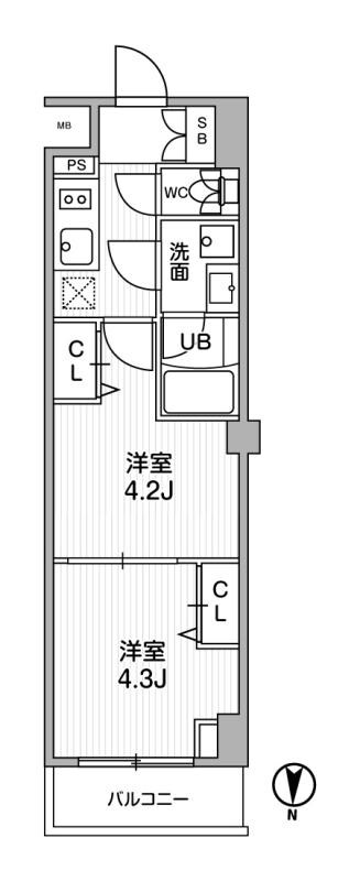 ＳＹＦＯＲＭＥ西小山の物件間取画像