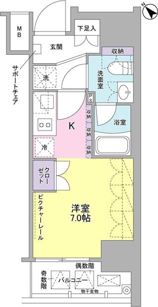 不動前駅 徒歩11分 2階の物件間取画像