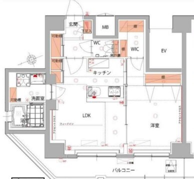 五反田駅 徒歩3分 14階の物件間取画像