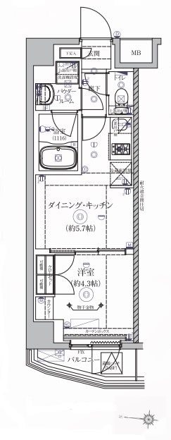 ヴォーガコルテ西新宿五丁目の物件間取画像