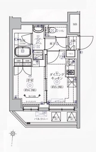 ヴォーガコルテ西新宿五丁目の物件間取画像