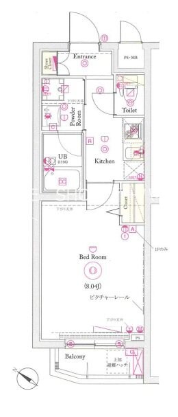 ヴォーガコルテ田端の物件間取画像