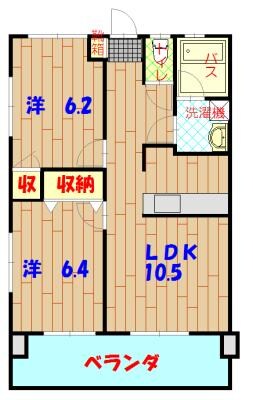 玉那覇マンションの物件間取画像