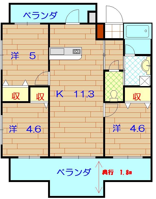 グレースコートKの物件間取画像