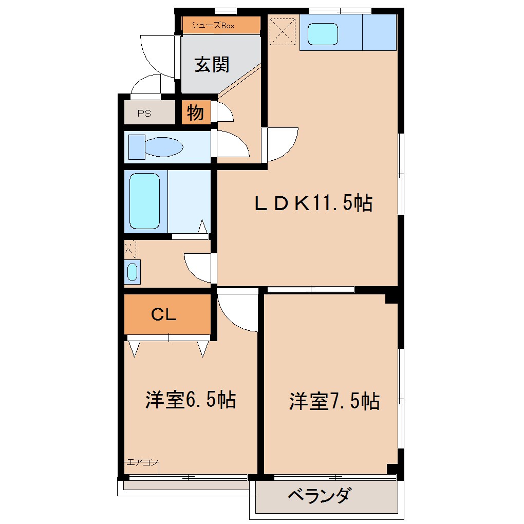 ベルトピアＫＩＴＡＤＡＩの物件間取画像