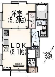 幡ヶ谷駅 徒歩9分 1階の物件間取画像