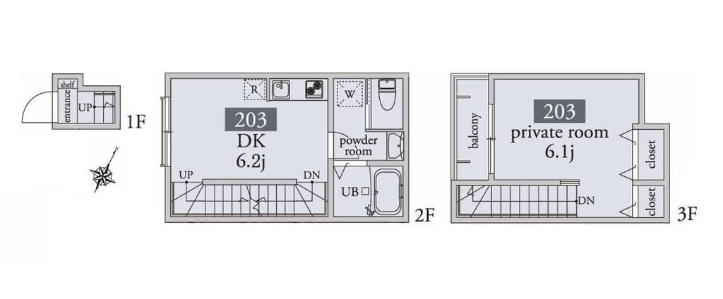 アーベインテラス下北沢Ⅱの物件間取画像