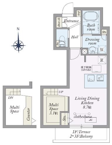 My Style vintage 世田谷代田の物件間取画像