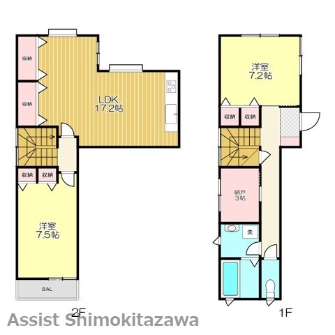 明大前駅 徒歩6分 1-2階の物件間取画像