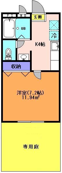 駒沢大学駅 徒歩1分 1階の物件間取画像