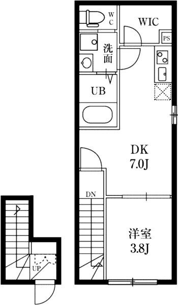 梅ケ丘駅 徒歩7分 2階の物件間取画像