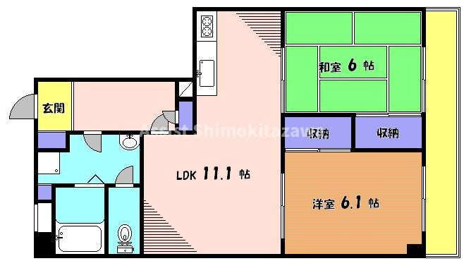 三軒茶屋駅 徒歩15分 1階の物件間取画像