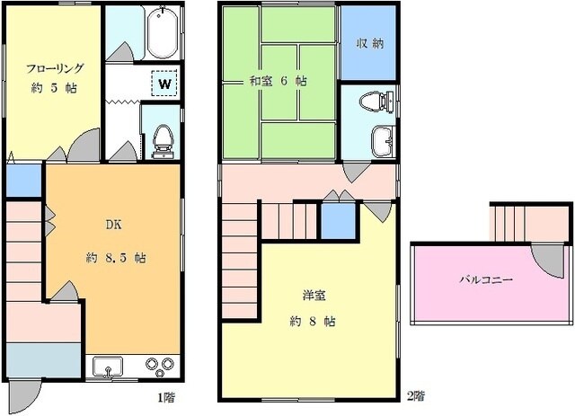 若林一丁目戸建の物件間取画像