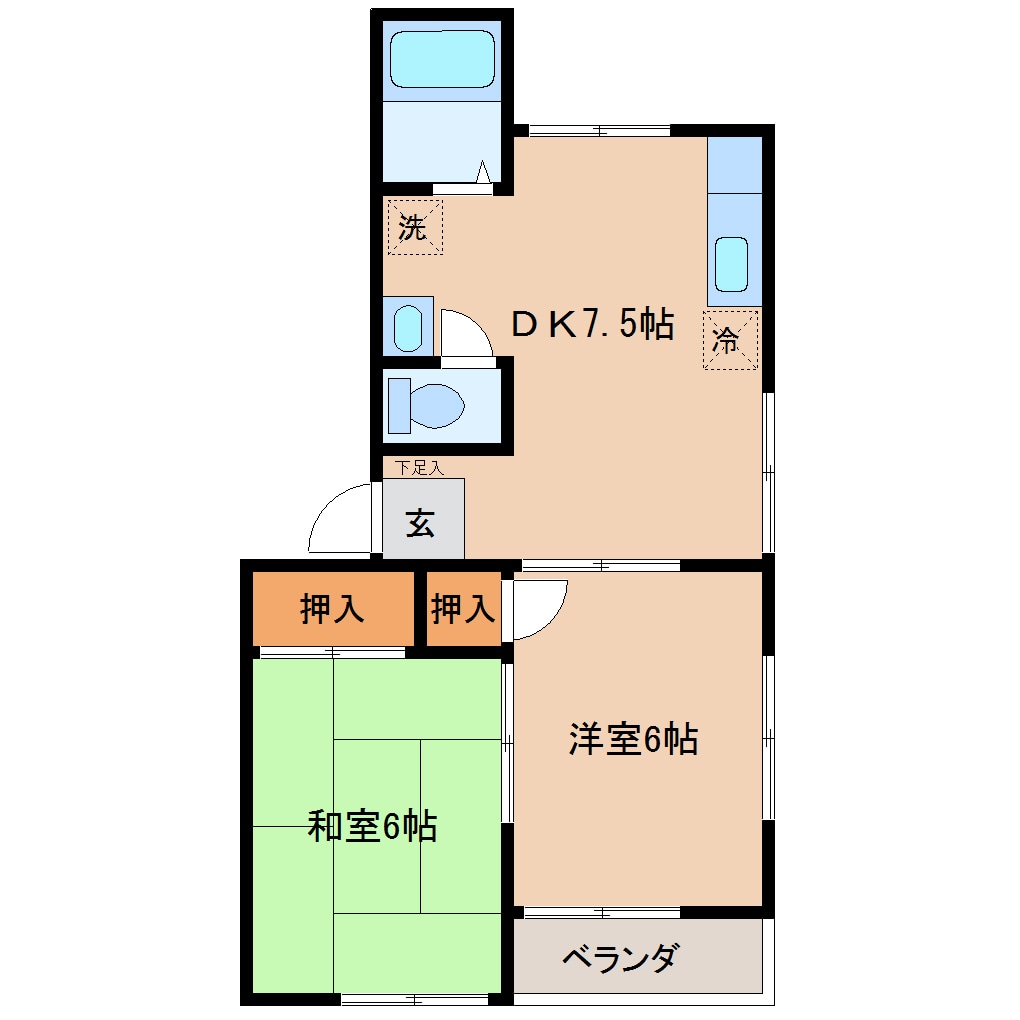 ハーモニー西小路の物件間取画像