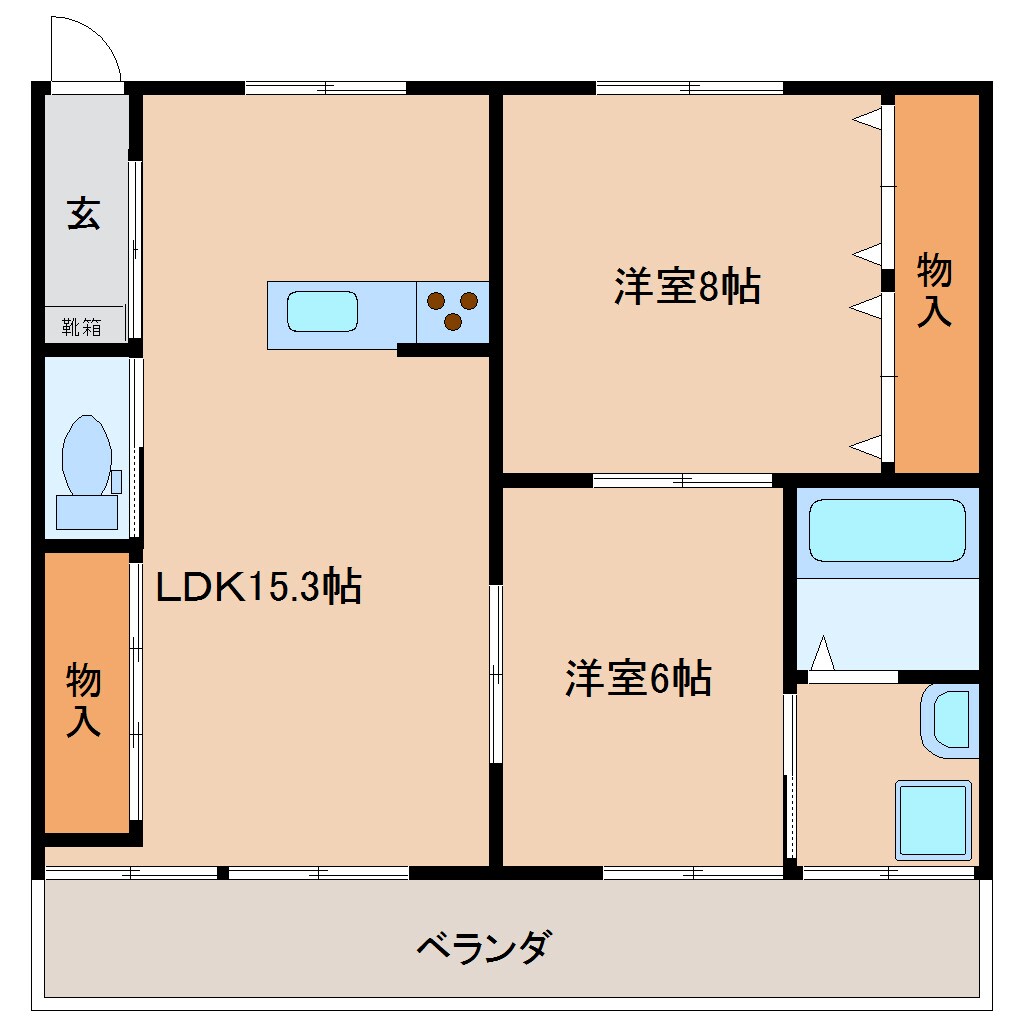 水落マンションの物件間取画像