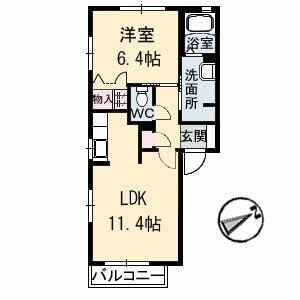 アメニックス福山　13番館（Ｓ）の物件間取画像