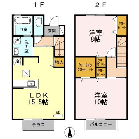 ラ・ルーチェ（Ｄ）の物件間取画像