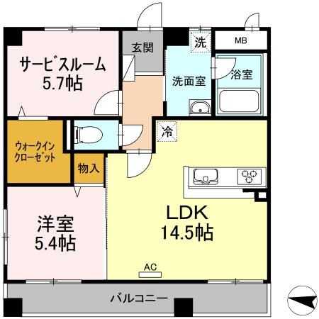 サンタリオン（Ｄ）の物件間取画像